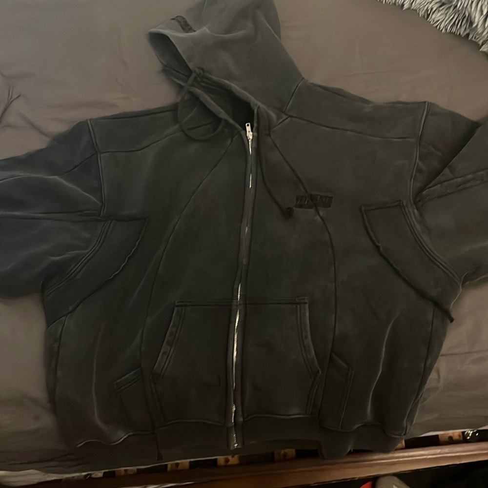 Vetements double layer zip up hoodie